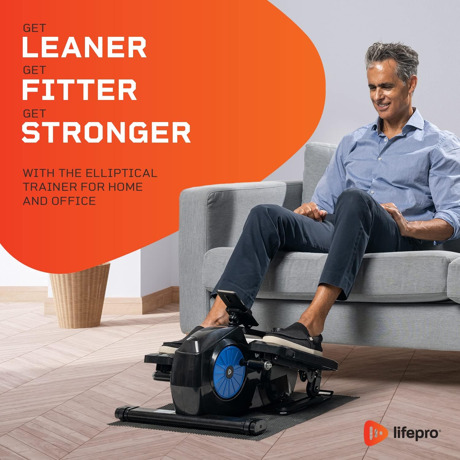 LifePro Under Desk Elliptical Machine for Home & Office - Mini Elliptical Desk Cycle