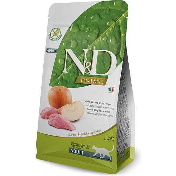 Farmina N;D Prime Adult Boar ; Apple Grain Free Dry Cat Food - Pet Supplies online store