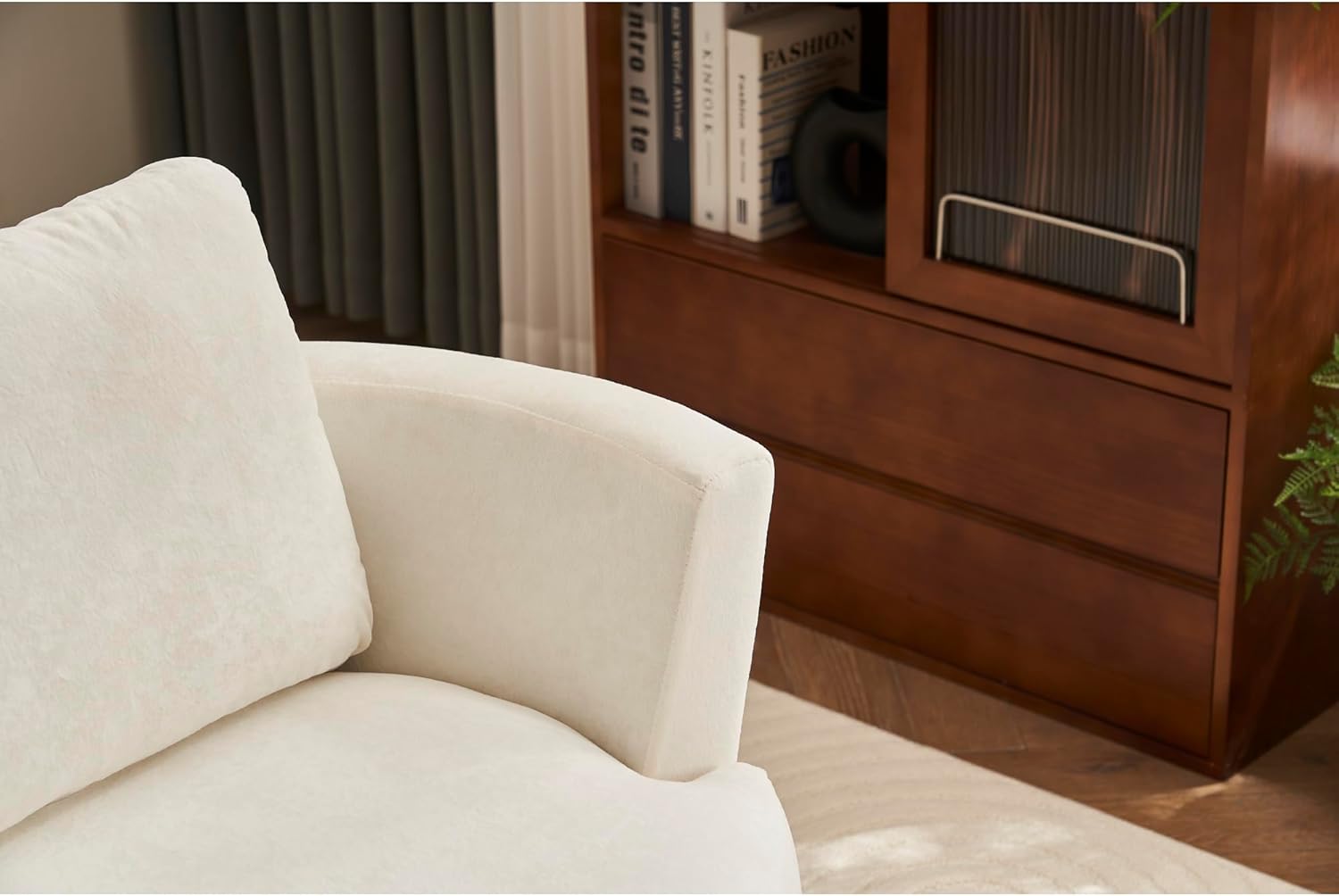 Velvet Swivel Barrel Chair, Swivel Accent Chairs Armchair for Living Room, Reading Chairs for Bedroom Comfy