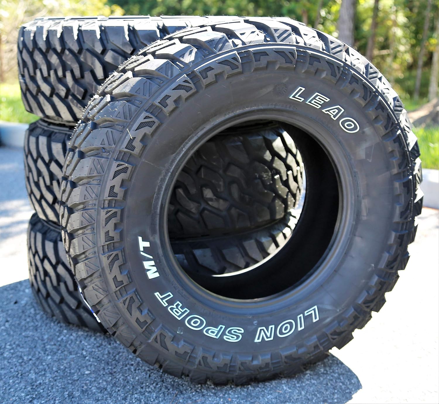 Leao Lion Sport MT Mud Off-Road Light Truck Radial Tire-35X12.50R17 35X12.50X17 35X12.50-17 121Q Load Range E LRE 10-Ply OWL Outlined White Letters
