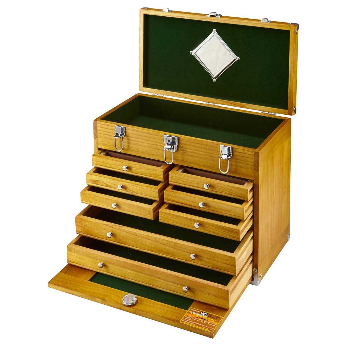 Windsor Design Machinist Eight Drawer Hardwood Toolbox Lockable Chest Secure 62585 - Shop Hardware Tools Online Store