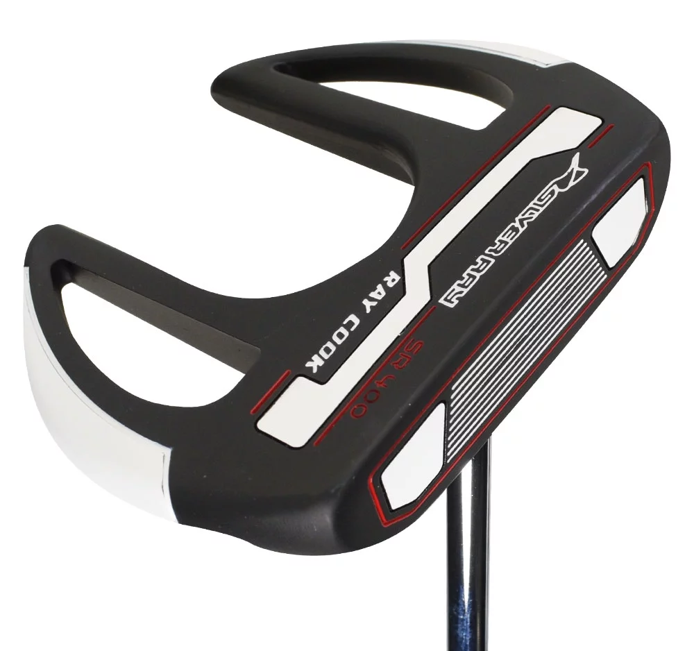 Ray Cook Golf Silver Ray SR400 Putter Black Center Shafted 35" - Curated Treasures Market