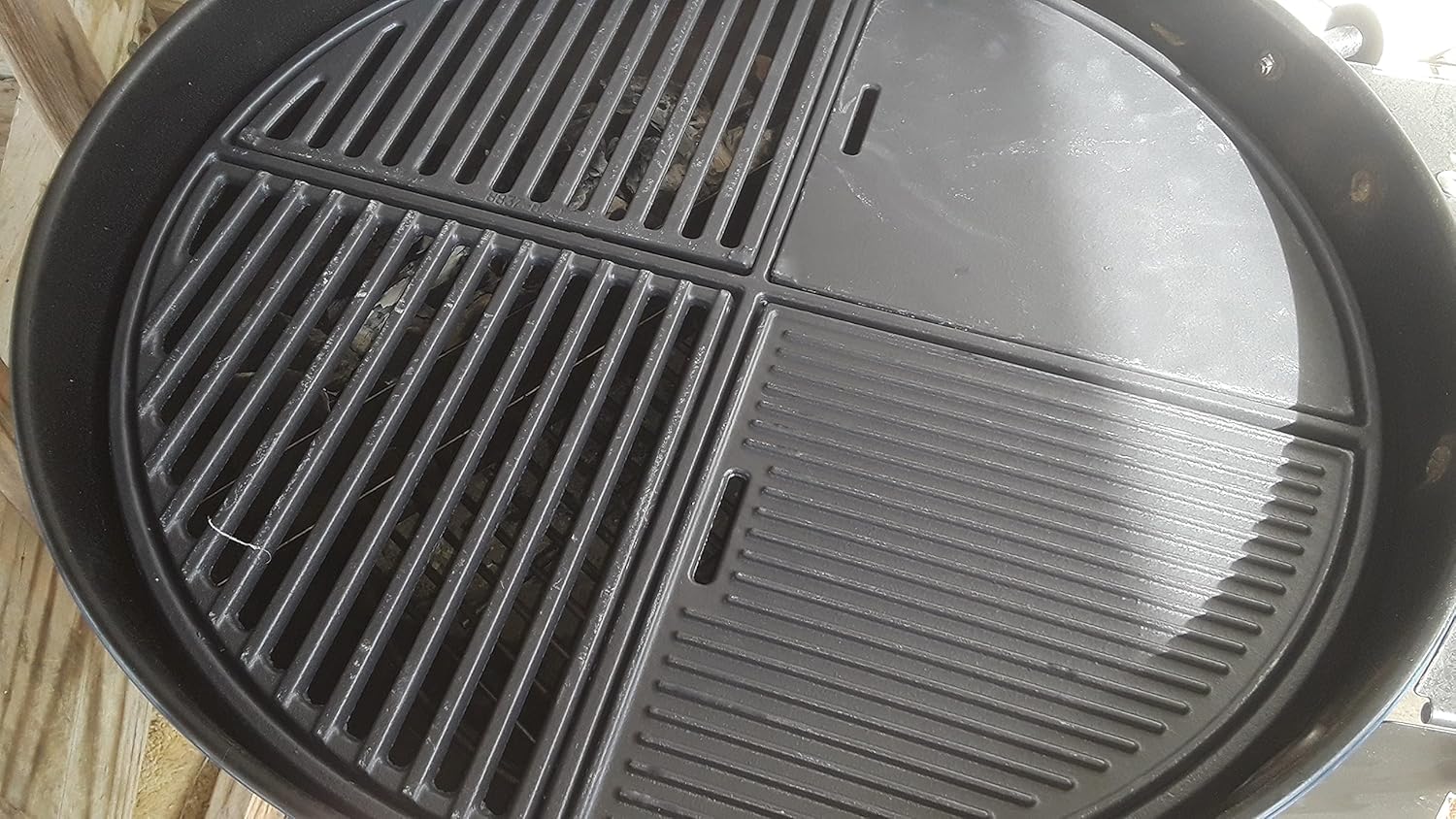 21.5” Cast Iron Grill Grate for Weber Original Kettle Premium 22 Charcoal Grill and Smokers, Replacement for Weber 22 Performer Premium Grill
