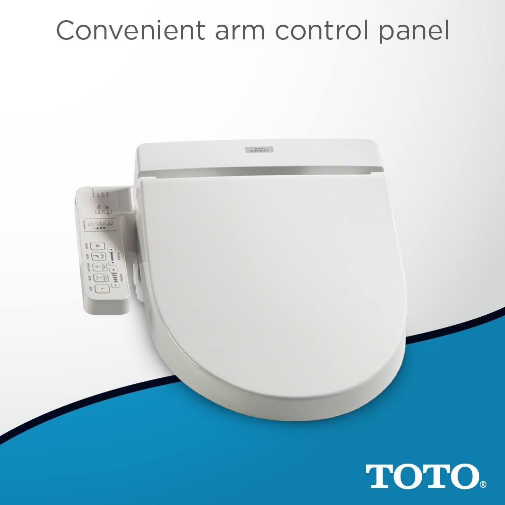 Toto Washlet C100 Electronic Round Bidet Toilet Seat in Sedona Beige