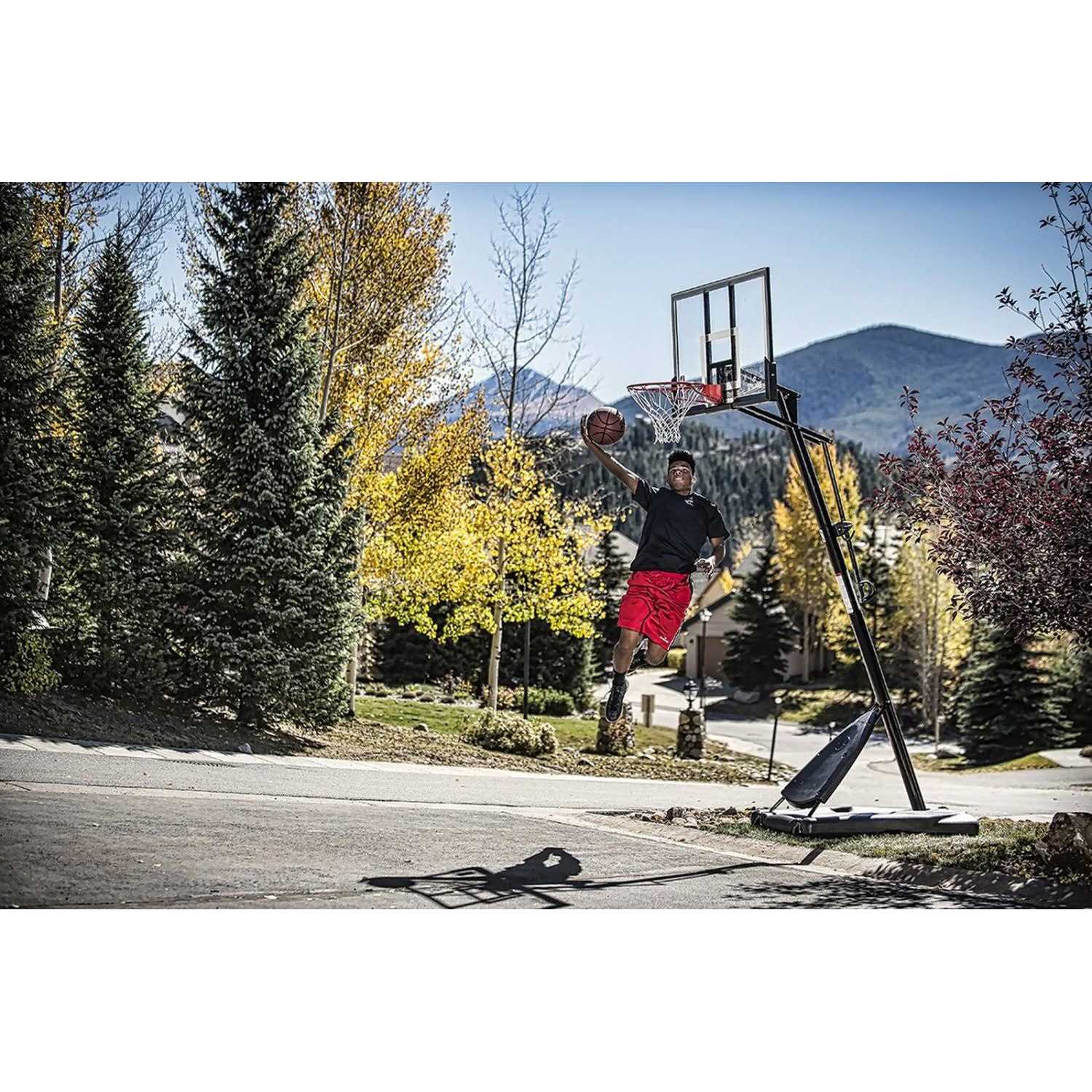 Spalding nba 54 In. Portable Basketball System Angled Hoop with Polycarbonate Backboard - Sports Supplies Online Store