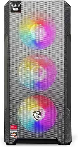 NSXGAMING Nova Desktop Gaming Computer (AMD Ryzen 5 5600G, 16GB 2 * 8 GB DDR4 3600, 512Gb M2 NVME SSD, RGB Fans, W11 64-bit Ready, Wify Ready
