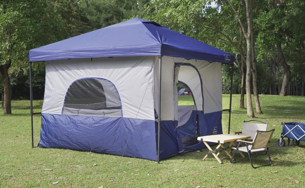 KAMPKEEPER Camping Inner Tent for Pop Up CanopyFully Vented Roof, Converts 10'x10' Straight Leg Canopy into Camping TentKhaki