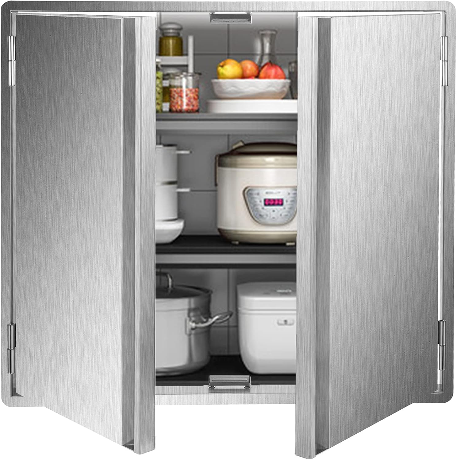 Marada BBQ Access Door Outdoor Kitchen 304 Brushed Stainless Steel Doors for Outdoor Kitchen, Outdoor Cabinet