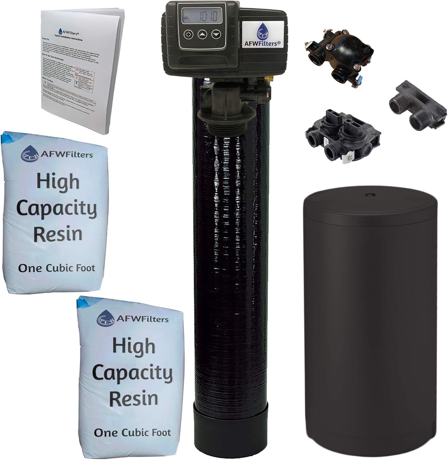 AFWFilters Whole House Water Softener System - Fleck 5600sxt Digital Meter Grain