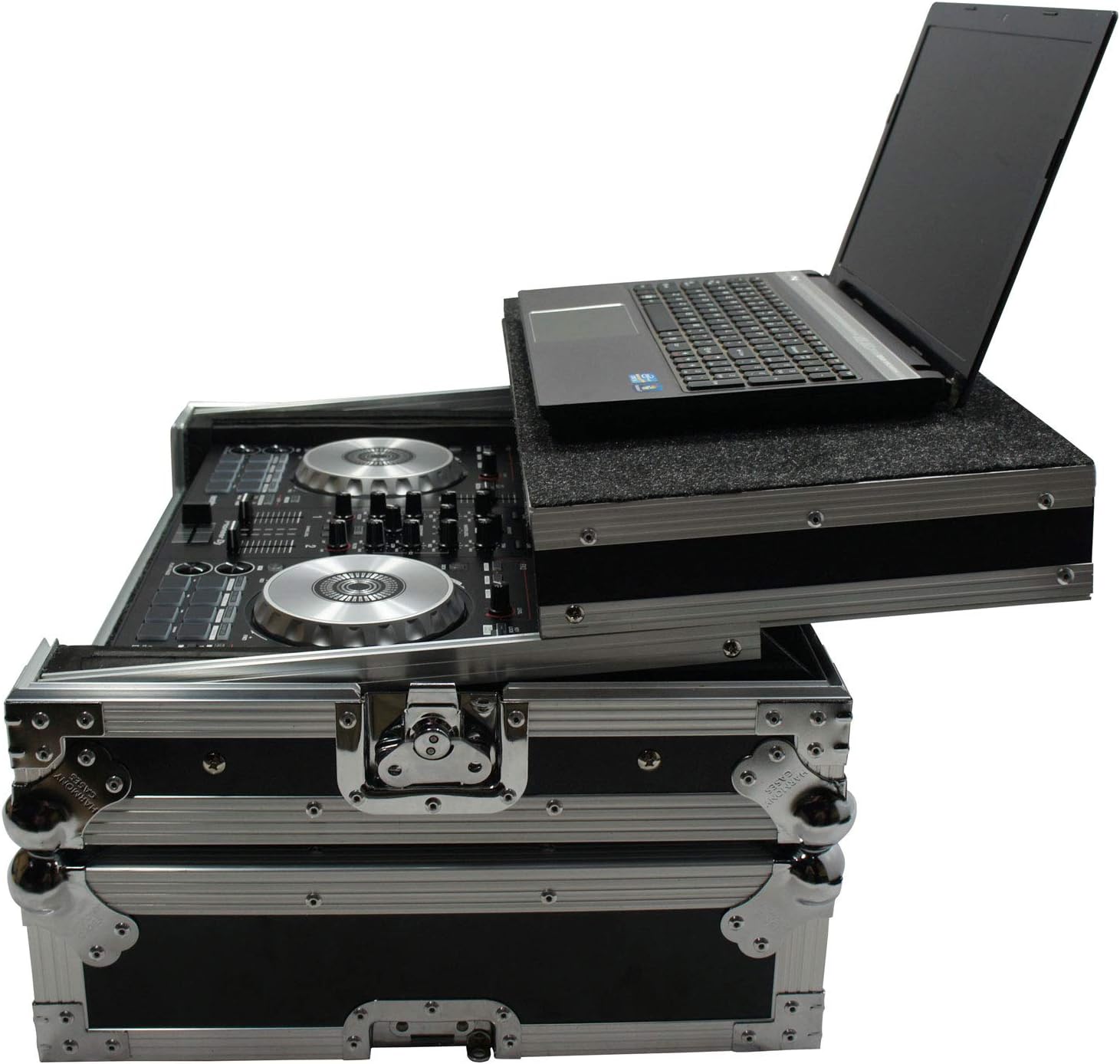 Harmony HCMINILT Flight Glide Laptop Stand Road DJ Case Compatible with Pioneer DDJ-SB3