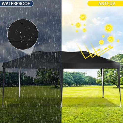 COBIZI Canopy 10x20 Pop Up Canopy Tent with 6 Sidewalls Party Tents for Parties Weddings Backyard Waterproof Canopy Outdoor Commercial Canopy Event