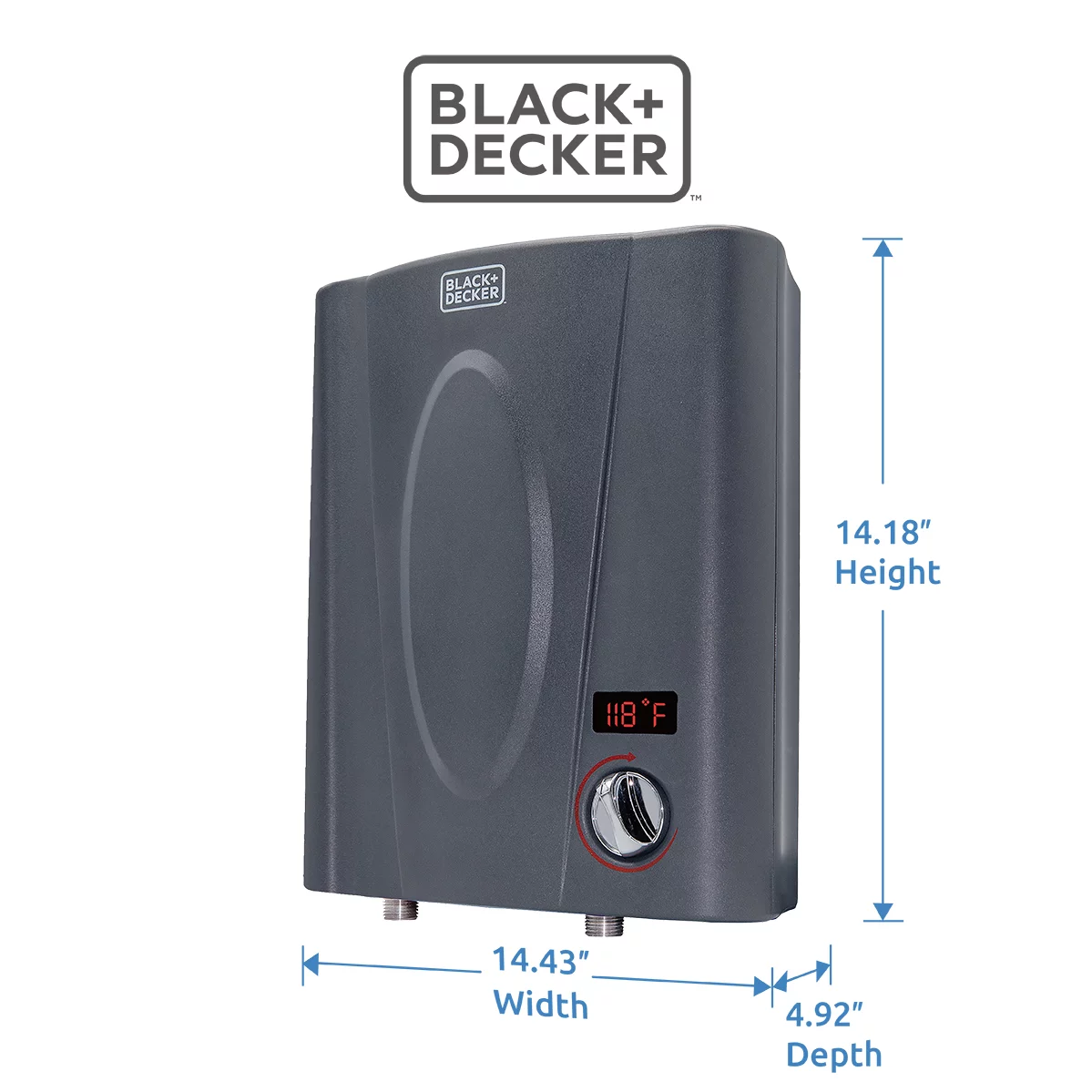 BLACK+DECKER 11 kW Self-Modulating 2.35 GPM Electric Tankless Water Heater, Point of Use hot water heater electric