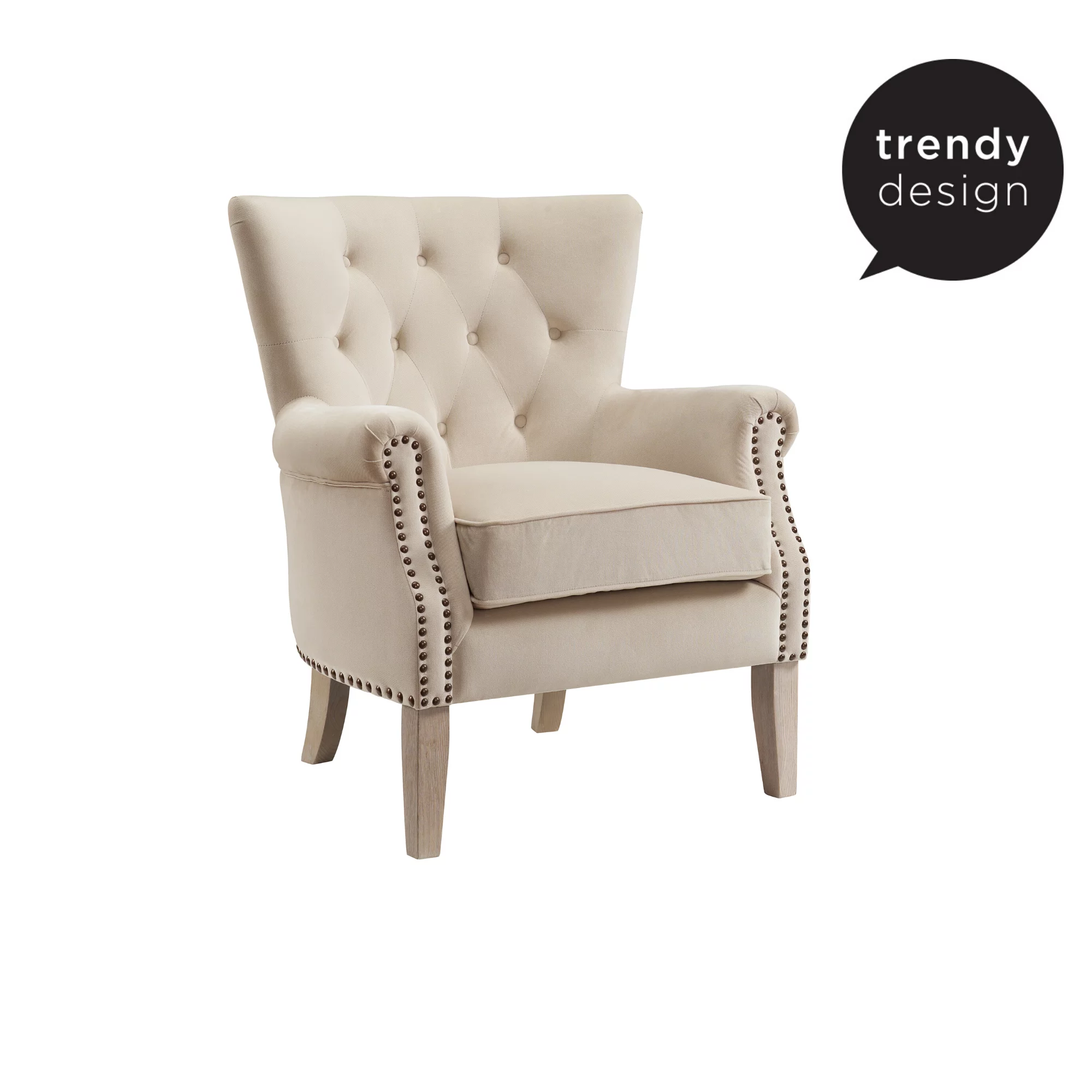 Better Homes & Gardens Accent Chair, Living Room & Home Office, Beige
