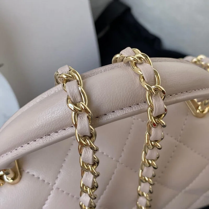 Chanel Mini Flap Bag With Top Handle As2431 In Iridescent Lambskin