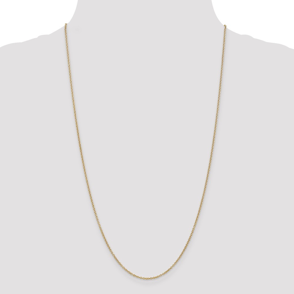 14k Gold 1.4mm Cable Chain Necklace 30 Inch Jewelry Gifts for Women - 3.8 Grams