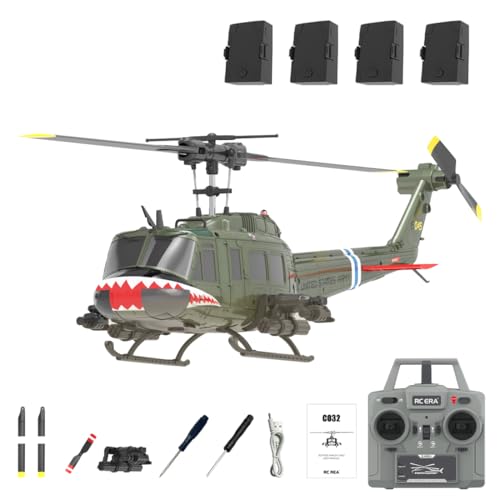RC ERA C032 UH-1 Huey RC Helicopter with 3D Inverted Flight & 6-Axis Gyro Stabilization