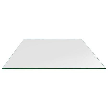 Rectangle Glass Table Top 24 inch x 48 inch- 1/4 Thick - Tempered - Eased Corners | by Dulles Glass, Size: 24 x 48, Clear