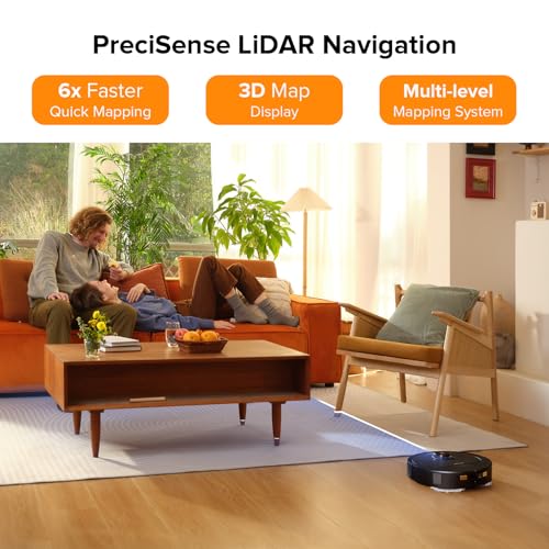 roborock Qrevo S5V Robot Vacuum and Mop, FlexiArm Edge Mopping, 12,000Pa Suction, Dual Zero-Tangle System, Smart Obstacle Avoidance, 10mm Mop Lifting