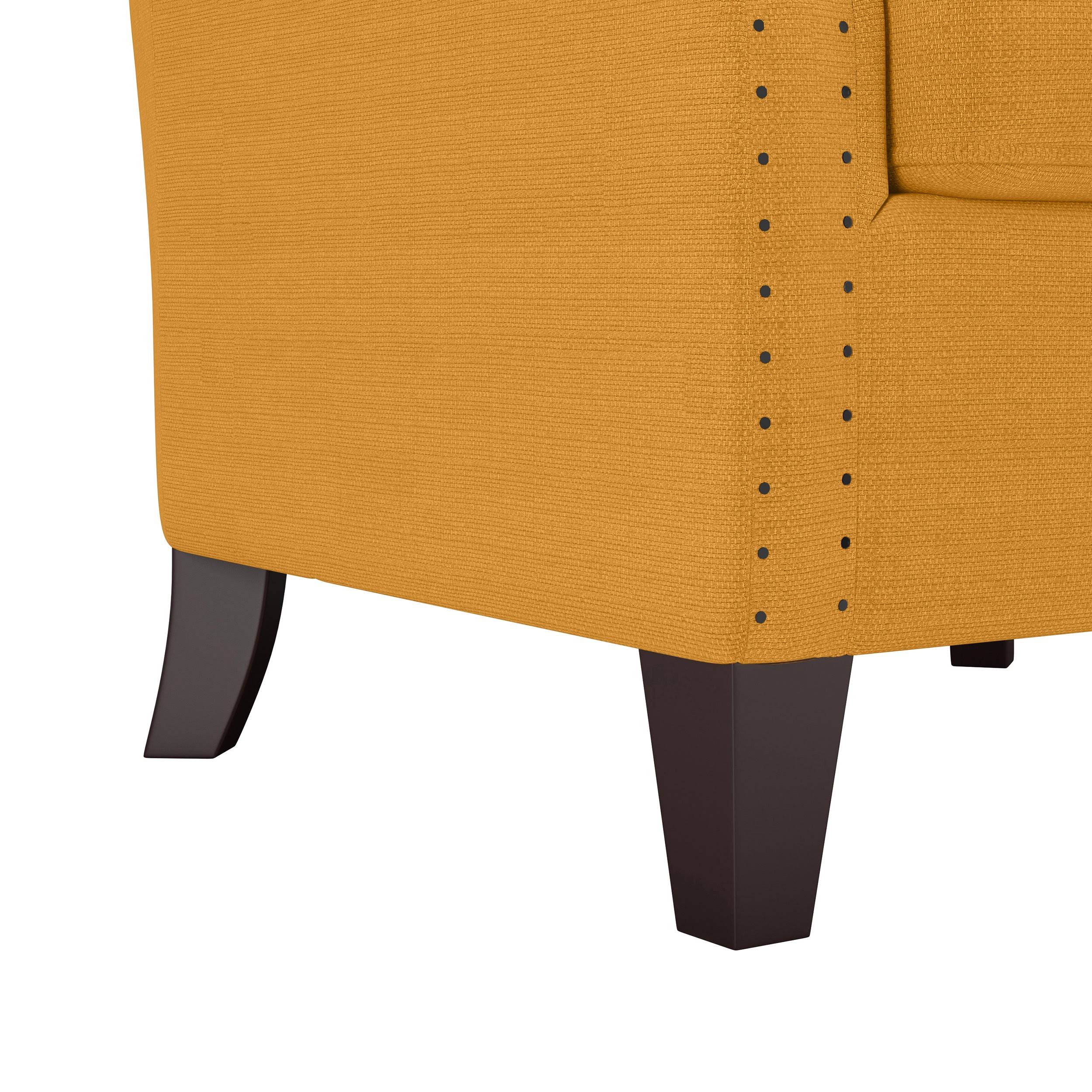 Domesis Gruber Tailored Armchair Mustard Yellow Linen