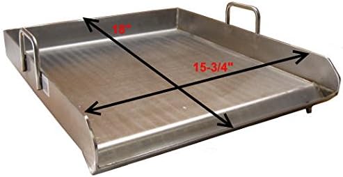 16" x 18" Stainless Steel Comal Flat Top BBQ Cooking Griddle For Stove or Grill Pack of 2