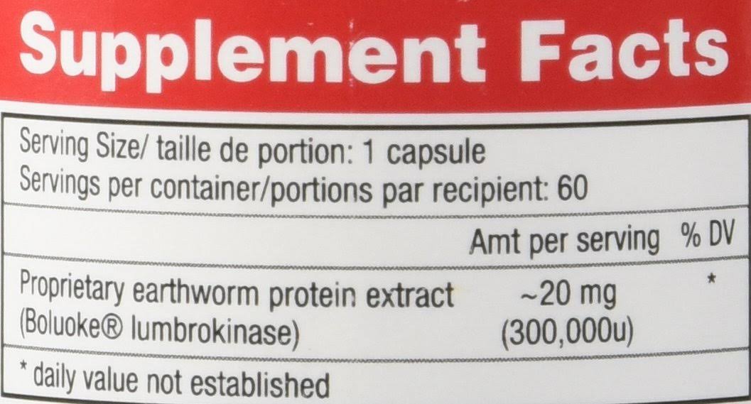 Canada RNA BOLUOKE (LUMBROKINASE) - 60 Capsules
