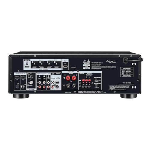 Pioneer VSX-534 Home Audio Smart AV Receiver 5.2-Ch HDR10, Dolby Vision, Atmos and Virtual Enabled with 4K and Bluetooth (Renewed)