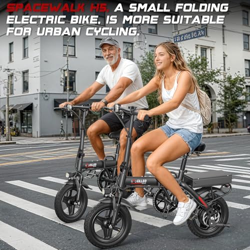 Spacewalk Folding Ebikes for Adults - H5/H5-pro with 500W Motor, 36V/48V Battery, 13.7 MPH/15 MPH, 35 Miles/37 Miles PAS Range
