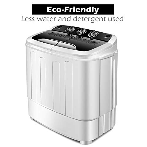 Giantex Portable Compact 13 Lbs Mini Twin Tub Washing Machine Washer Spin Dryer