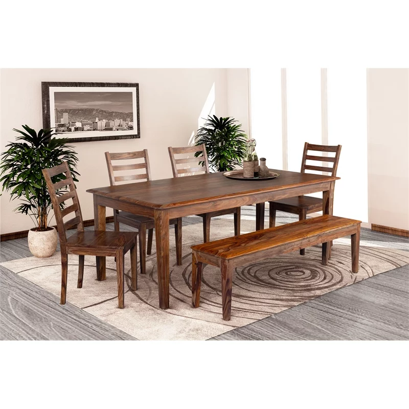 Hawthorne Collections Sonora Solid Sheesham Wood Dining Table - Brown