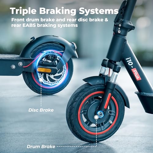 iScooter Electric Scooter Adults, 50/37 Miles Long Range,25/28 MPH Max Speed,750/800W Motor E Scooter Foldable with 10" Pneumatic Tires, Turn Signals