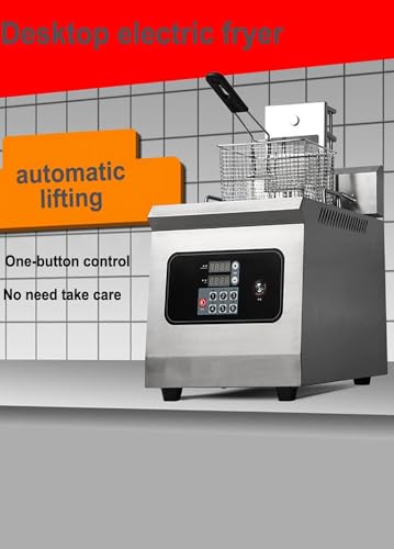 KK-GAL Automatic lifting deep fryer, Electric Commercial Counter-top Deep Fryer tank, French Fries Frying Machine, Professional Timable deep fryer