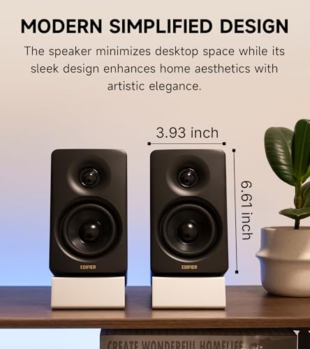 Edifier M60 Multimedia Speaker Bluetooth 5.3, 66W RMS, Hi-Res Audio & Hi-Res Wireless Audio, LDAC,3" Mid Bass & 1" Tweeter, USB-C & Aux Inputs