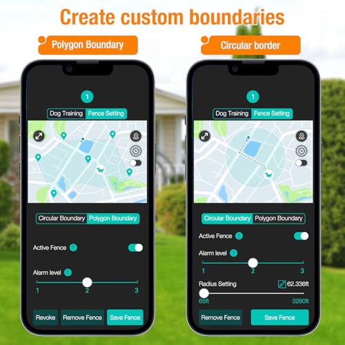GPS + Wireless Dog Fence & Training Collar – No Subscription, App Geo-Fence 3280ft, 60-164ft Bluetooth Training, 3 Correction Modes, Auto Sleep/Wake