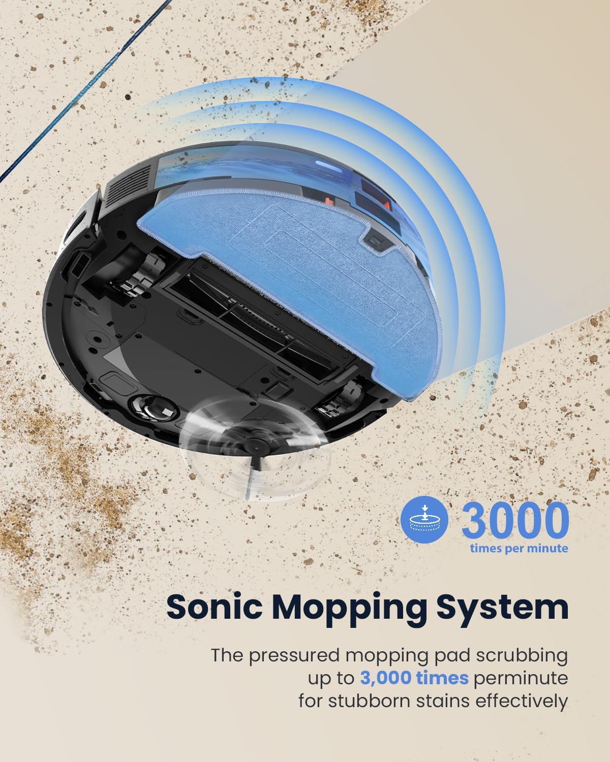 Proscenic Floobot X1 Robot Vacuum and Mop Combo Self Emptying Station,3000Pa Suction Robotic Vacuums, Tailor Your Cleaning via App, 200Mins Runtime
