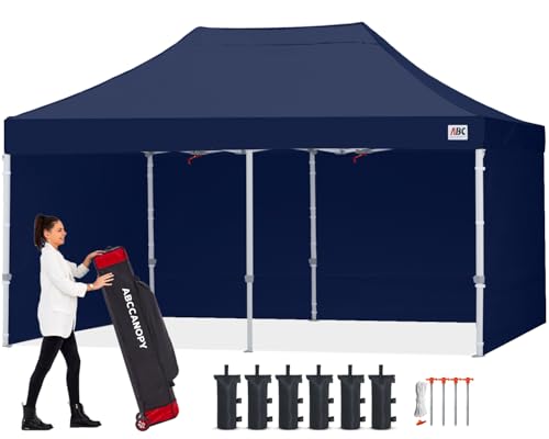 ABCCANOPY Easy Pop Up Canopy Tent with Sidewalls 10x10 Commercial -Series, White