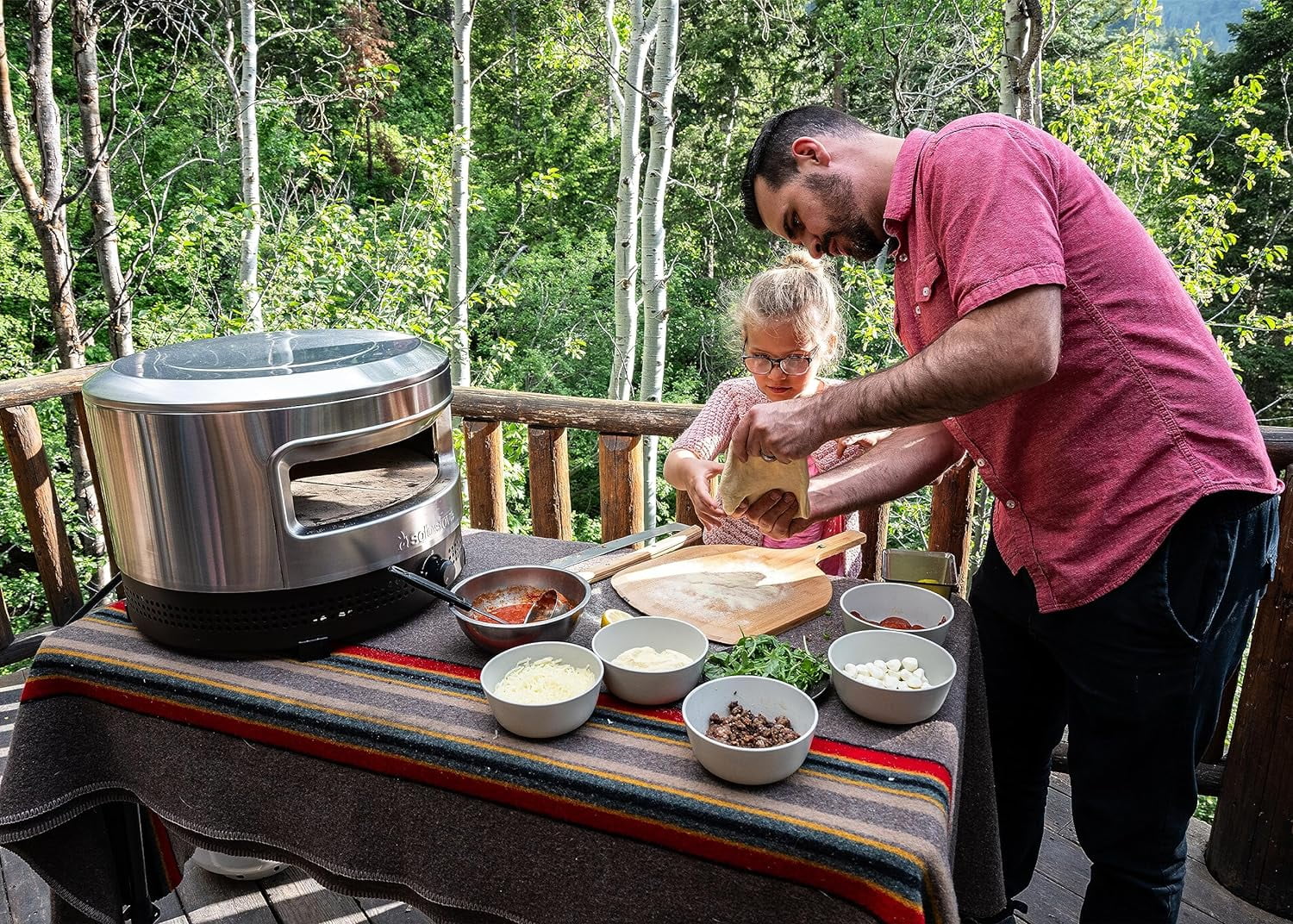 Solo Stove Pi Prime Gas Pizza Oven Outdoor | Portable, Stainless Steel Powerful Demi-Dome Heating, Cordierite Pizza Stone, Panoramic Opening