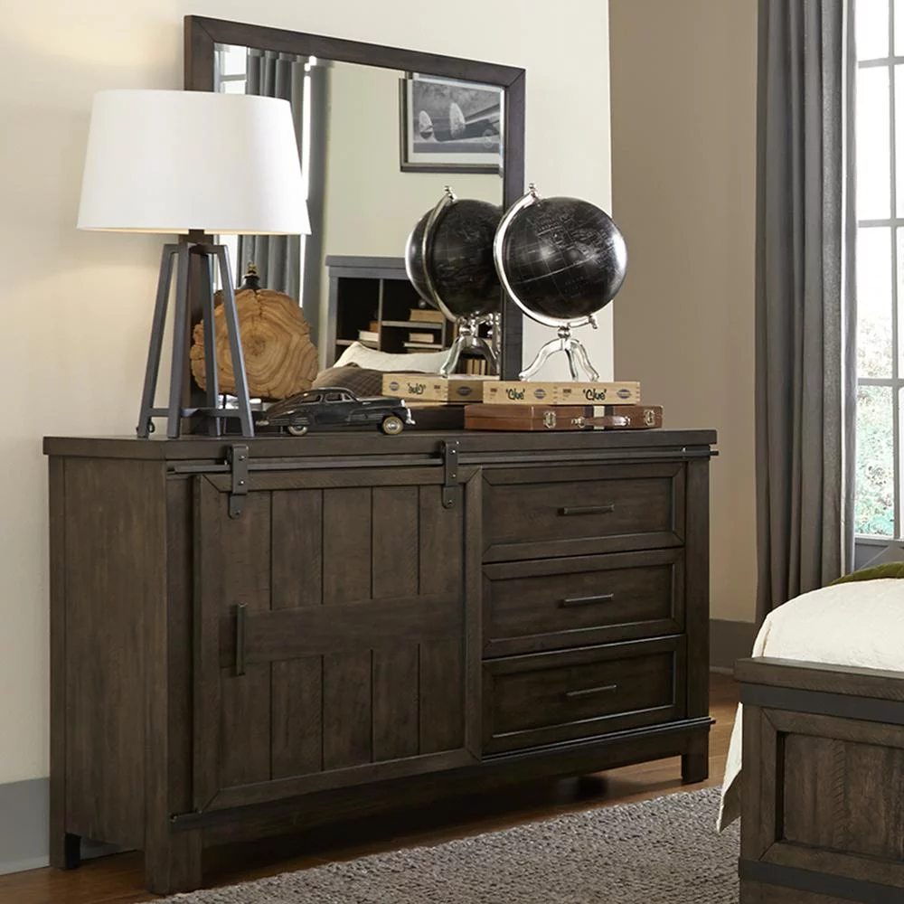 Thornwood Hills Dark Gray Twin Bookcase Bed