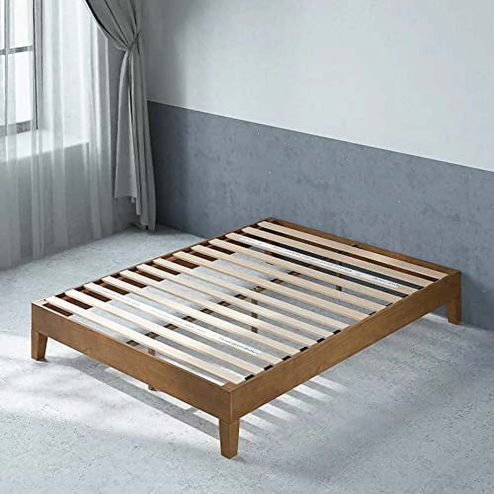 ZINUS Alexis Deluxe Wood Platform Bed Frame / Solid Wood Foundation / No Box Spring Needed / Wood Slat Support / Easy Assembly, Rustic Pine, King
