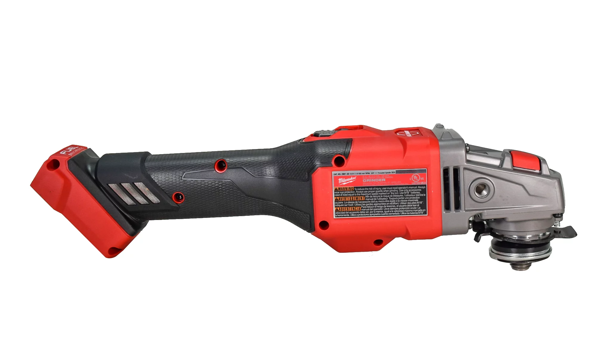 Milwaukee Electric Tools MLW2981-22 4.5 - 6 in. M18 Fuel Grinder with Slide Lock-on Kit