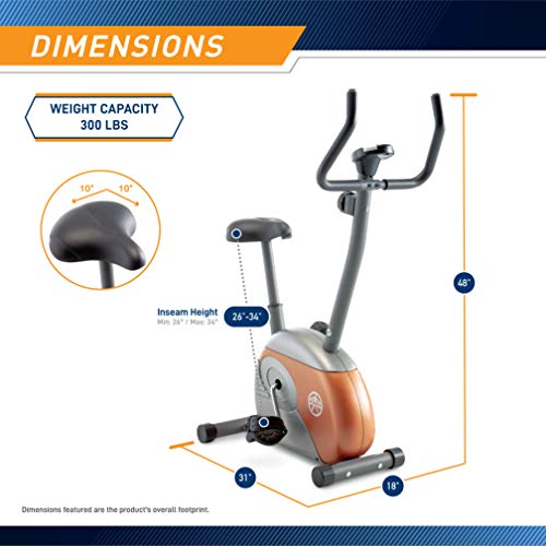 Marcy Home Fitness Personal Exercise Bike with Adjustable Magnetic Resistance for Cardio Workout and Cycle Training