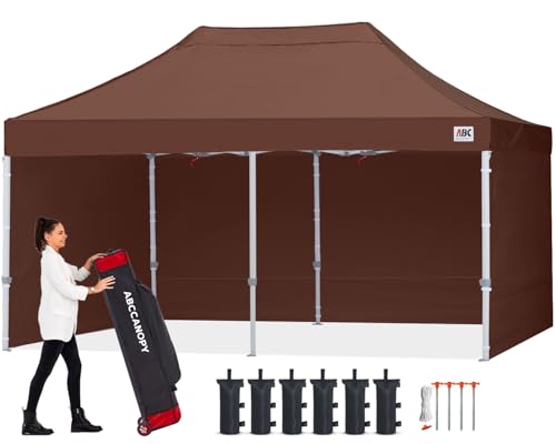 ABCCANOPY Easy Pop Up Canopy Tent with Sidewalls 10x10 Commercial -Series, White