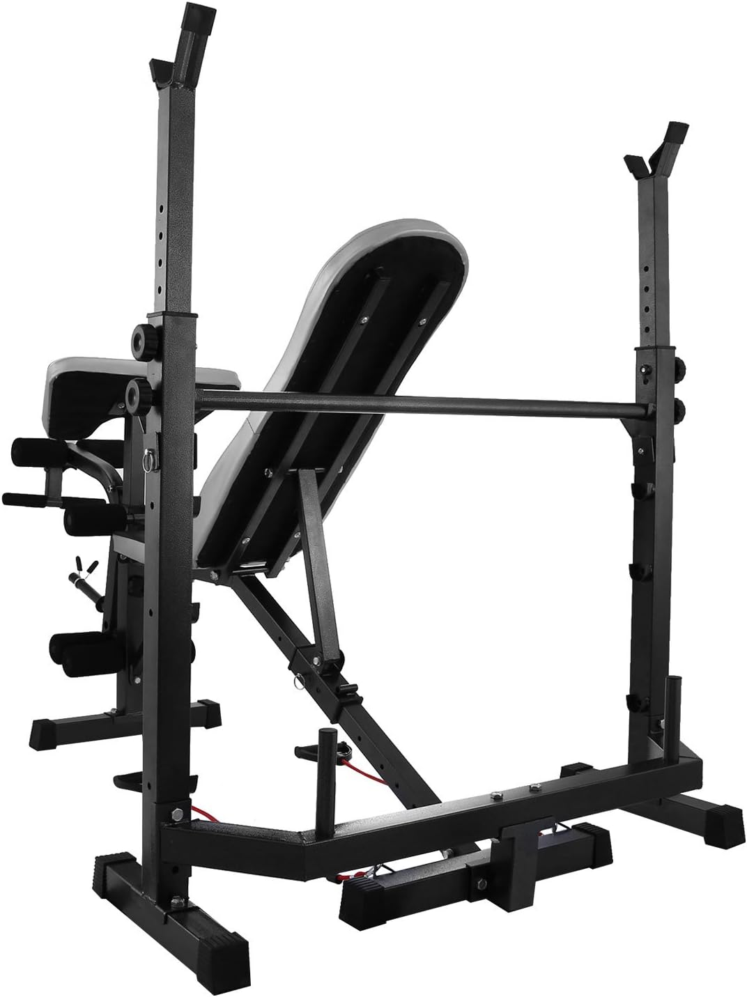 Happybuy Weight Bench 660LBS Weight Lifting Bench Weight Bench Adjustable Exercise Bench for Indoor Use Weight Bench Set with Leg Developer Workout