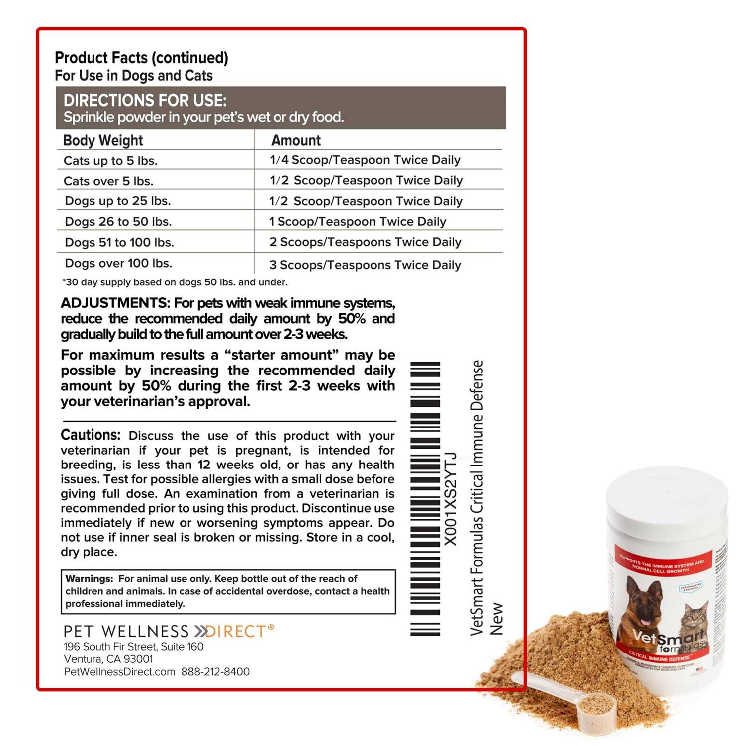 VetSmart Formulas Turkey Tail Mushroom for Dogs Immune Support with Reishi, Shiitake, Maitake Mushroom and Patented - Pet Supplies online store