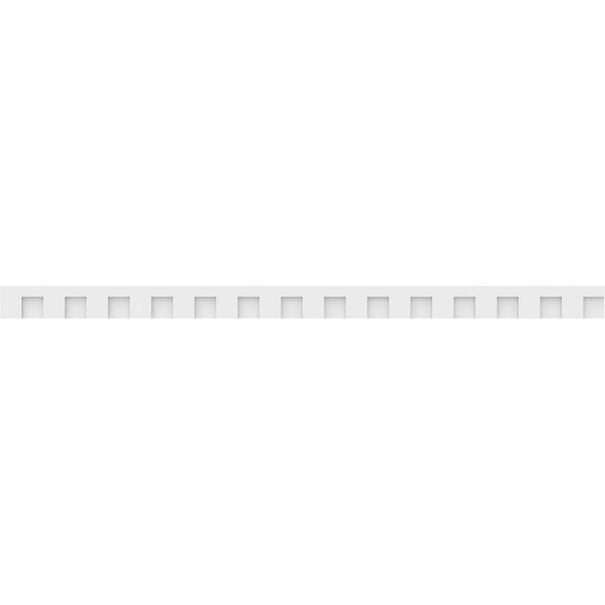 5"H x 1"P x 93 3/8"L Fayetteville Architectural Grade PVC Dentil Trim w/Backplate - Curated Treasures Market