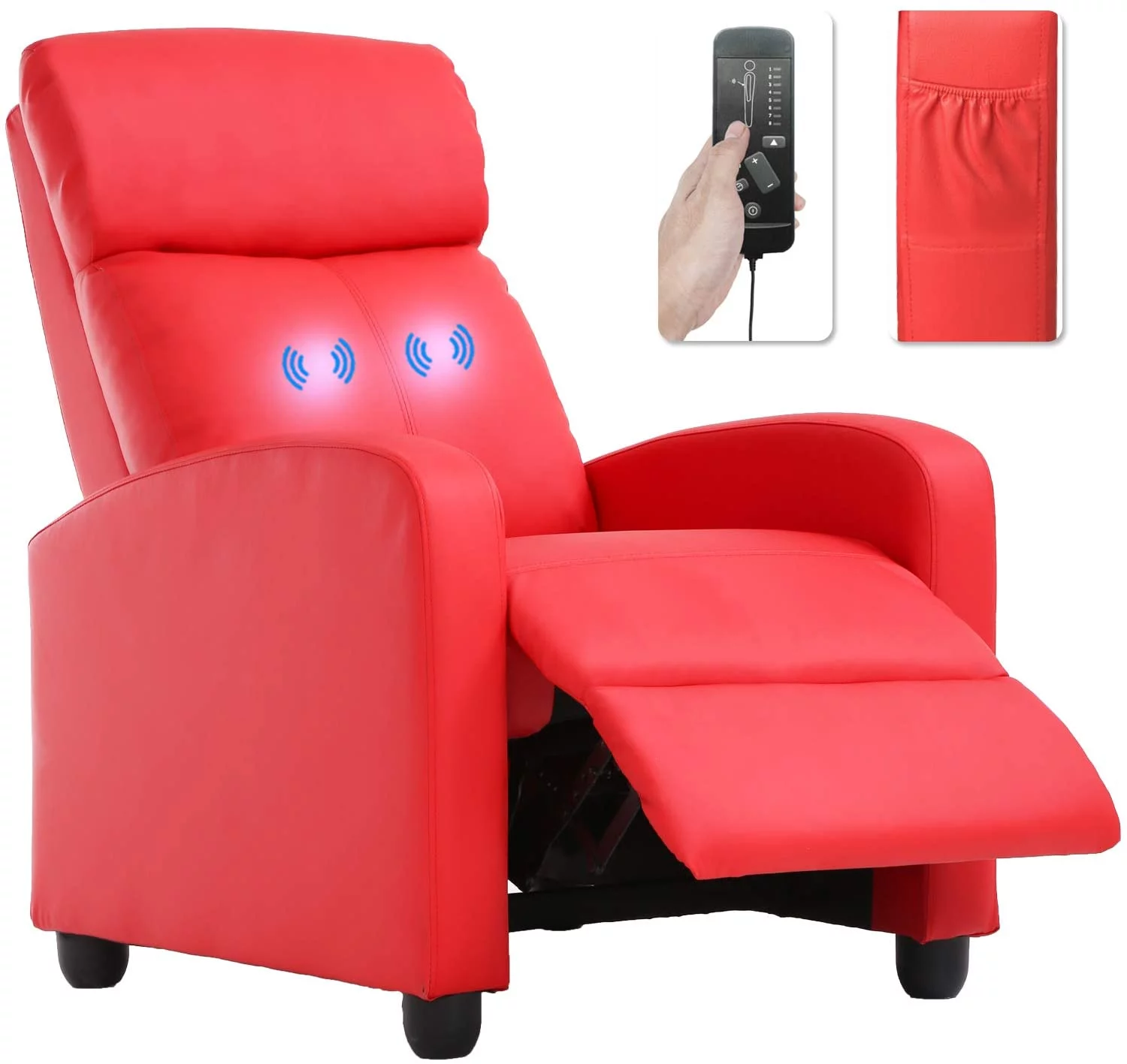 Recliner Chair for Living Room Massage Recliner Sofa Reading Chair Winback Single Sofa Home Theater Seating Modern Reclining Chair Easy Lounge with