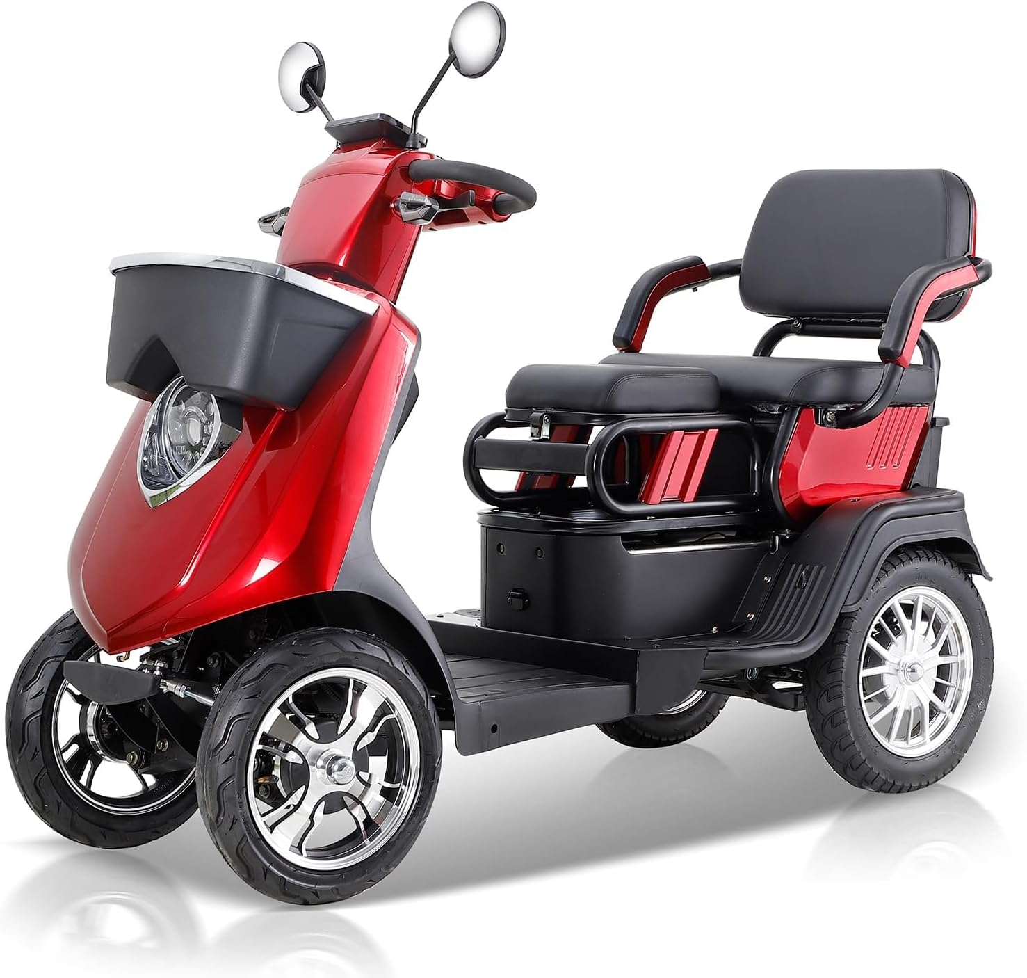 Two Seater Mobility Scooters for Seniors & Adults 500lbs Capacity - Heavy Duty Electric Powered Mobility Device