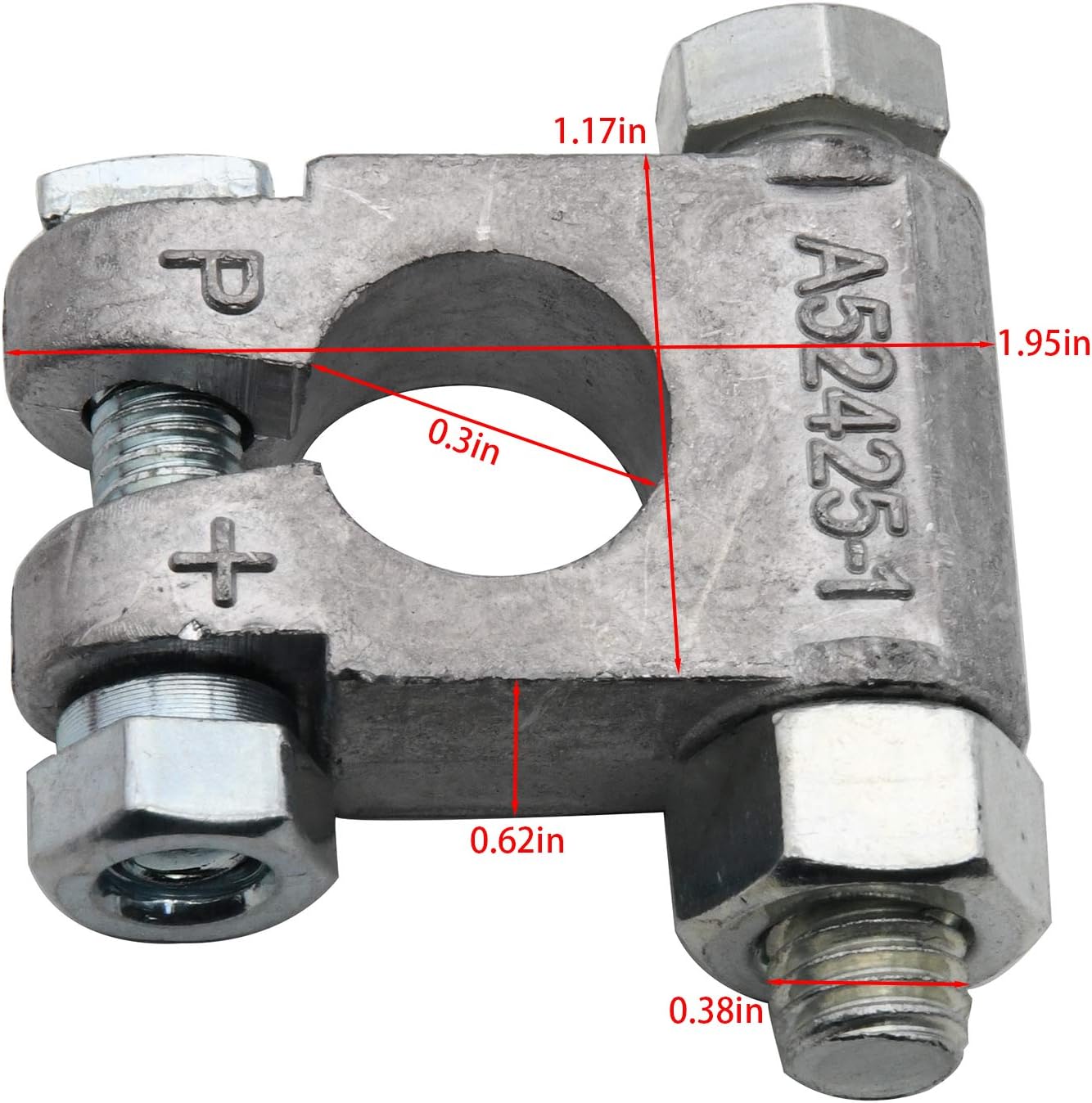 Military Spec Battery Terminal Positive and Negative Connectors for Marine Car Boat RV,Vehicles (1 Pair)
