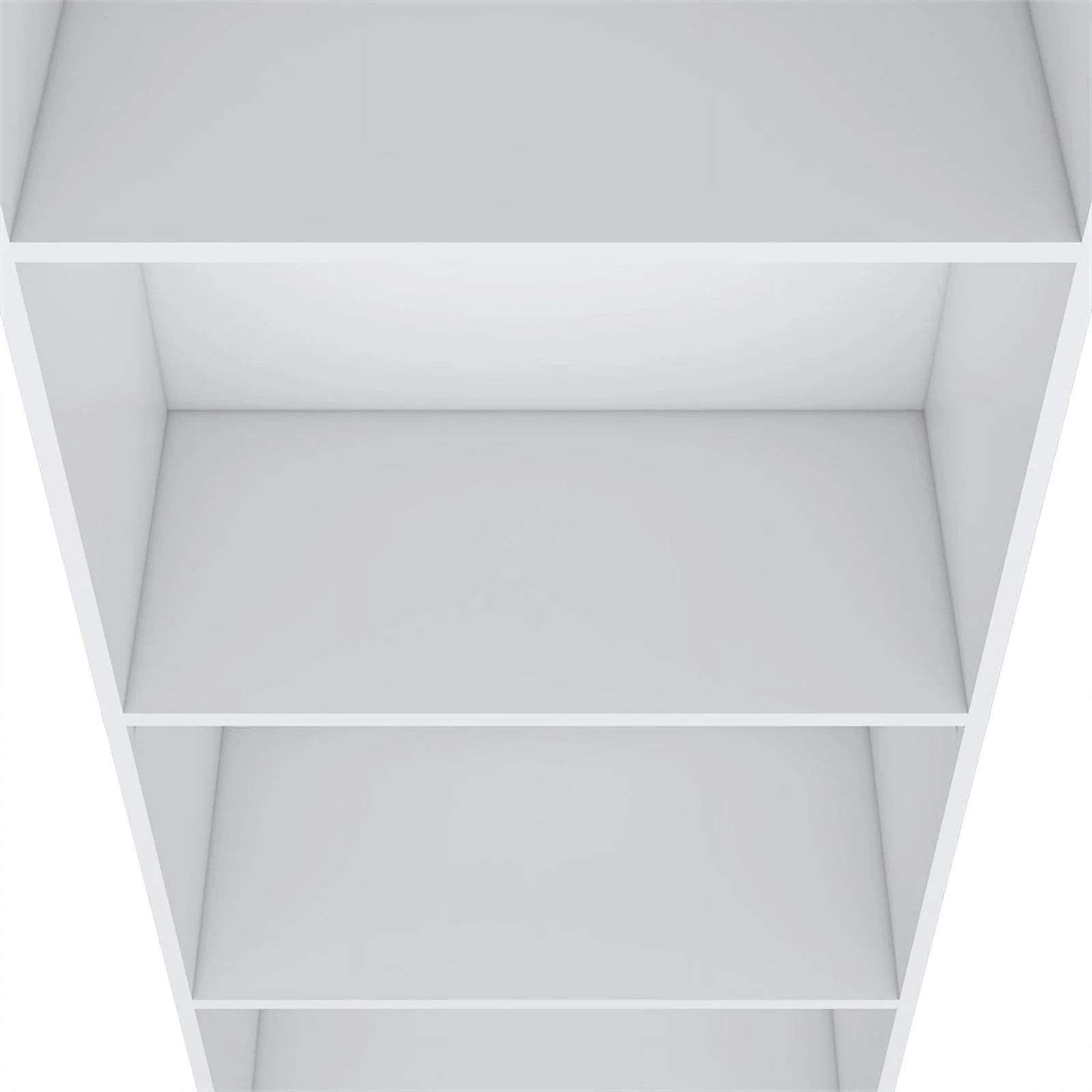 Home Square 2-Piece Set with Computer Desk and Wood Bookcase in White