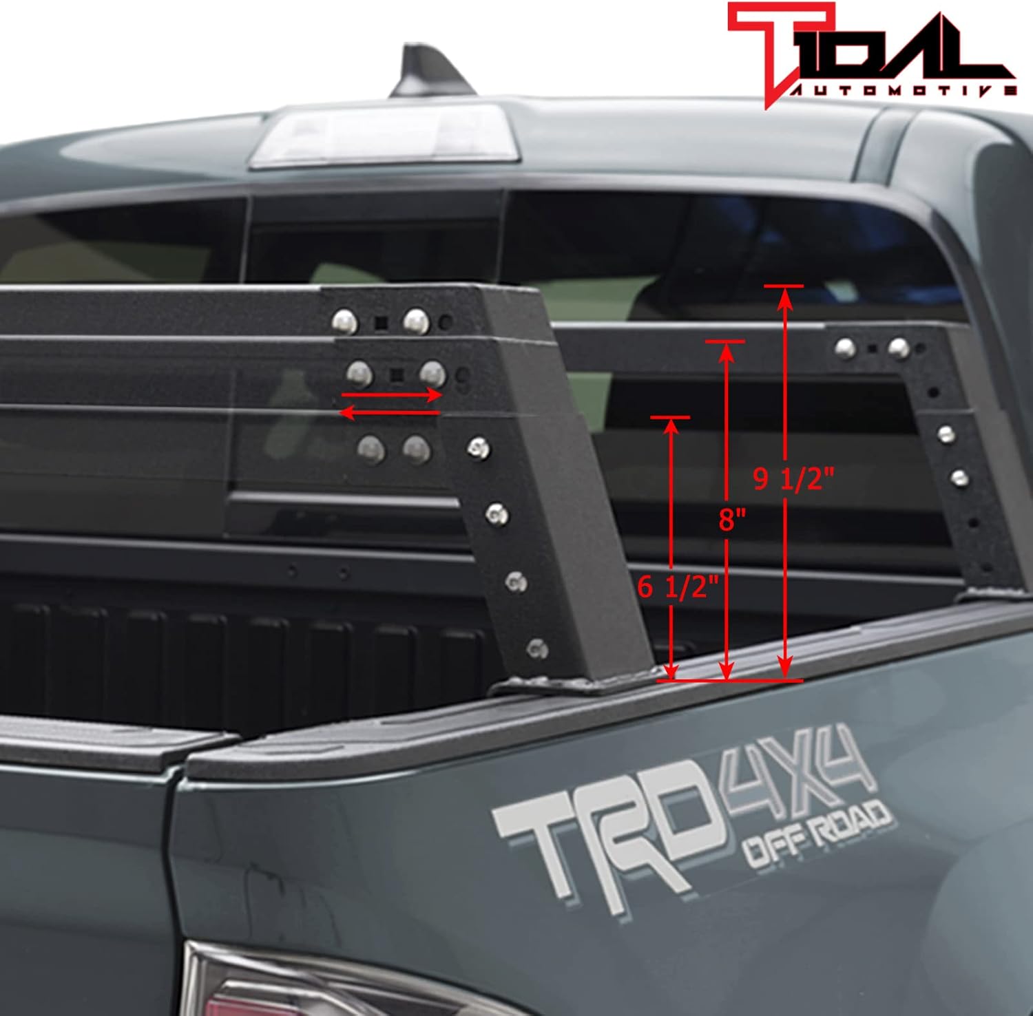 Tidal Tacoma 05-22/ Gladiator JT 20-22 Cargo Carrier Bed Rack Low Profile Bed Bars Bike Rack