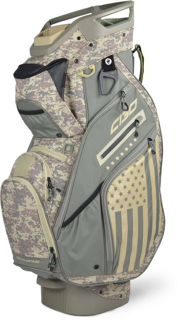 Sun Mountain C-130 Cart Bag - Black/Charcoal/White/Red